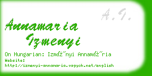 annamaria izmenyi business card